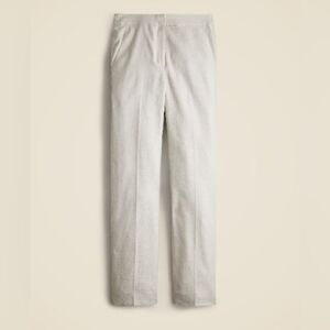 J. Crew Women’s Kate straight-leg Pant in Stretch Linen Blend White Size 16 NWT